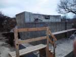 Ein Teil vom neuen Br�ckenfundament der neuen Saalebr�cke in Ro�bach; 12.01.2012 (Foto: G�nther G�bel)
