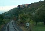 Das Einfahrtssignal vom Bf Freyburg in H�he der Ortschaft Ni�mitz.